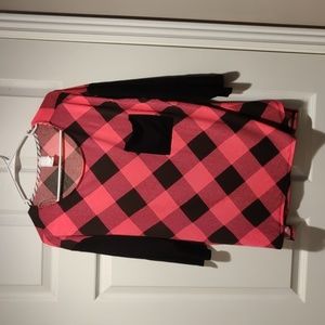 Hot pink and black Honeyme top